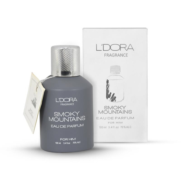 ادوپرفیوم مردانه مدل اسموکی موینتاینس SMOKY MOUNTAINS لدورا فرگرنس 100 میلیلیتر